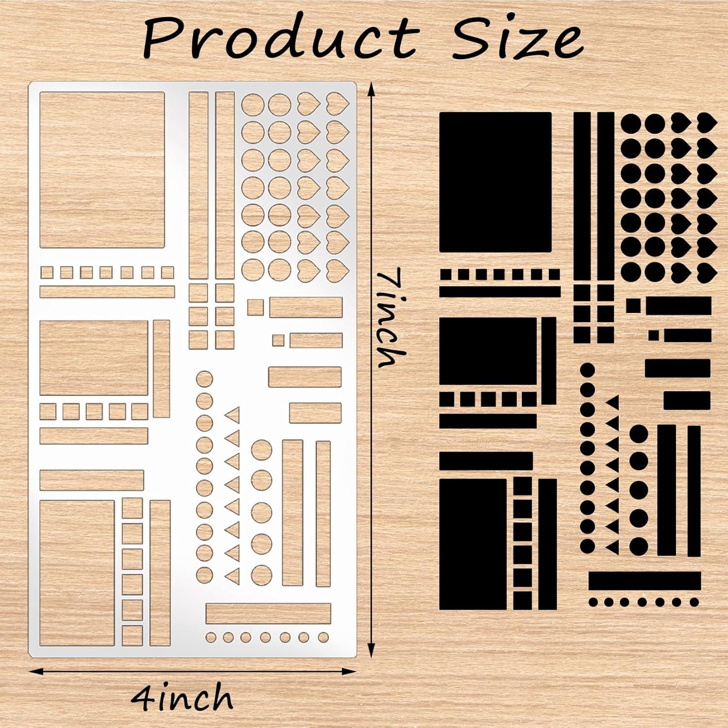 Plantillas de Metal para Planificador Boqon - 3 Piezas 10.16x17.78 cm