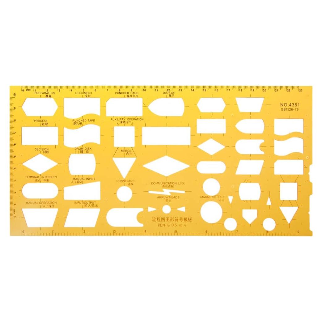 Plantilla de diagrama de flujo K Resin 32g para estudiantes