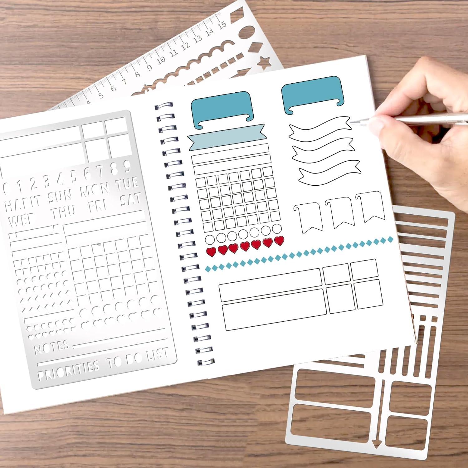 Plantillas de Grabado de Metal A5 Boqon - 3 Piezas Duraderas