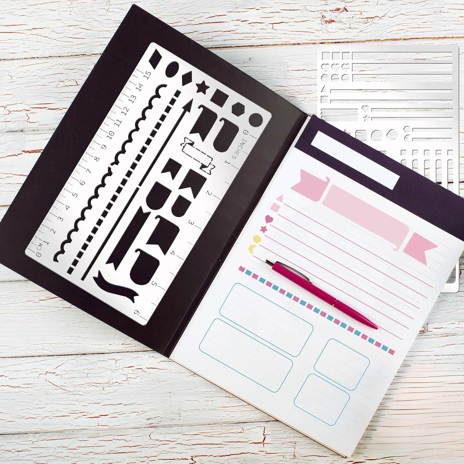 Plantillas de Grabado de Metal A5 Boqon - 3 Piezas Duraderas