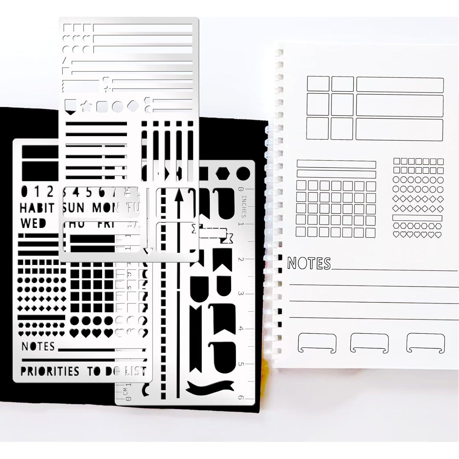 Plantillas de Grabado de Metal A5 Boqon - 3 Piezas Duraderas