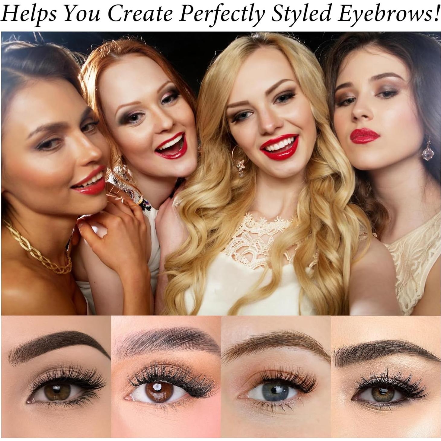 Plantillas de Cejas Desechables Giantree - 100 Pcs, Medición Precisa