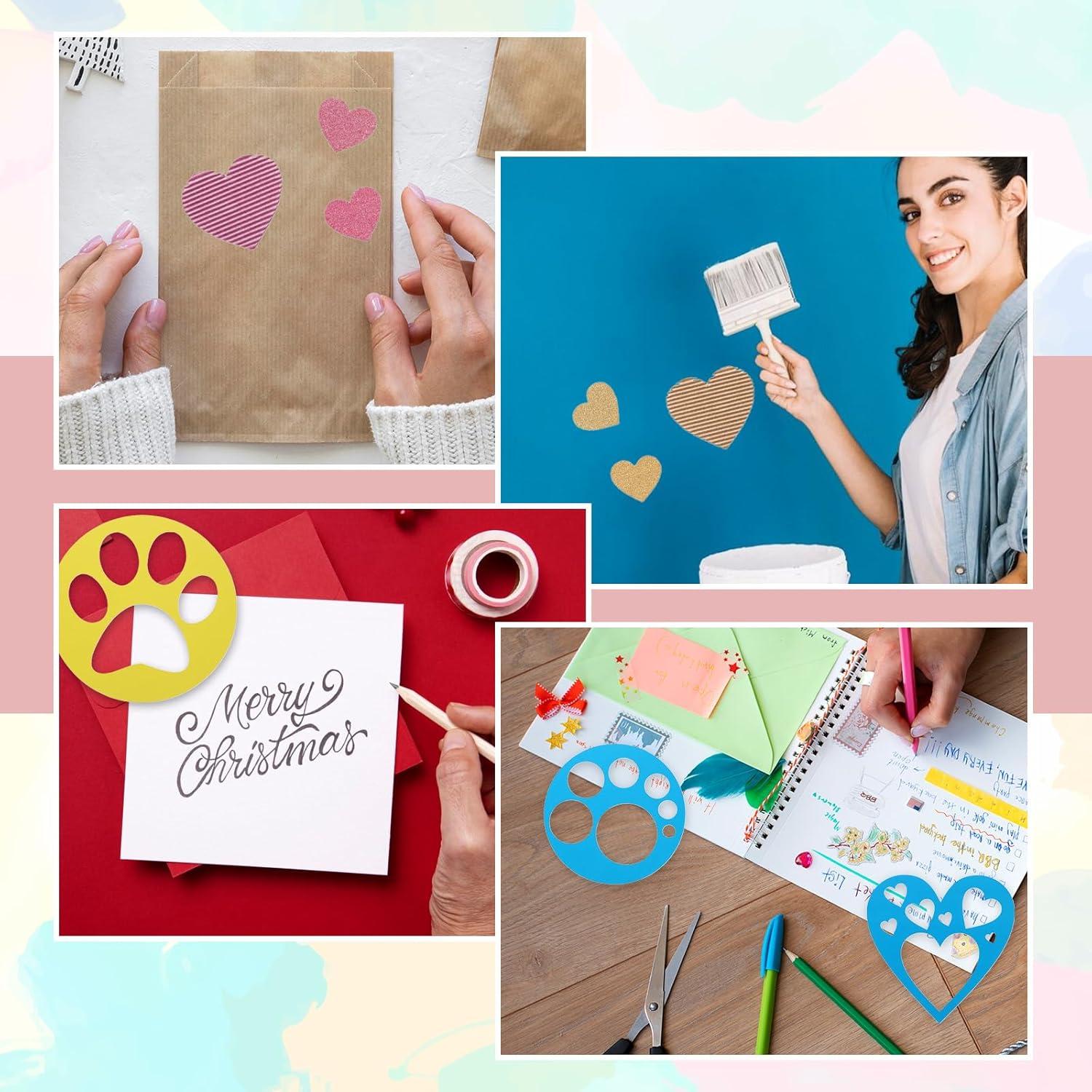 Conjunto de 16 Plantillas Geométricas Salbsever - Plástico 13x13cm