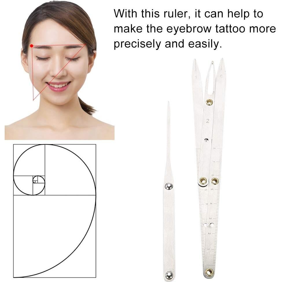Regla de Cejas Sonew - Acero Inoxidable, Medición Precisa