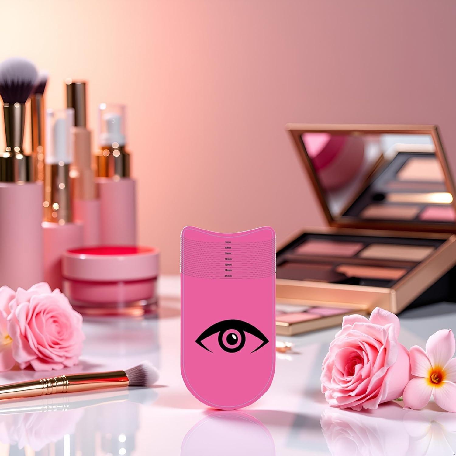 Regla de Pestañas Rosa Profesional Htppzjr - Medición Precisa