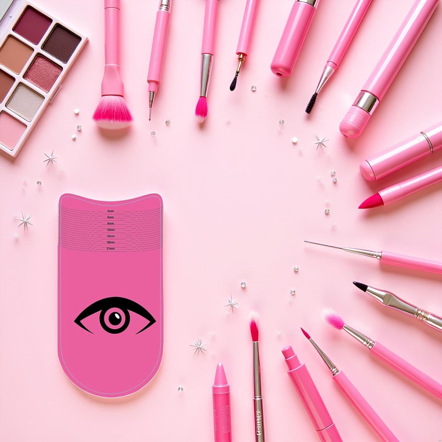 Regla de Pestañas Rosa Profesional Htppzjr - Medición Precisa