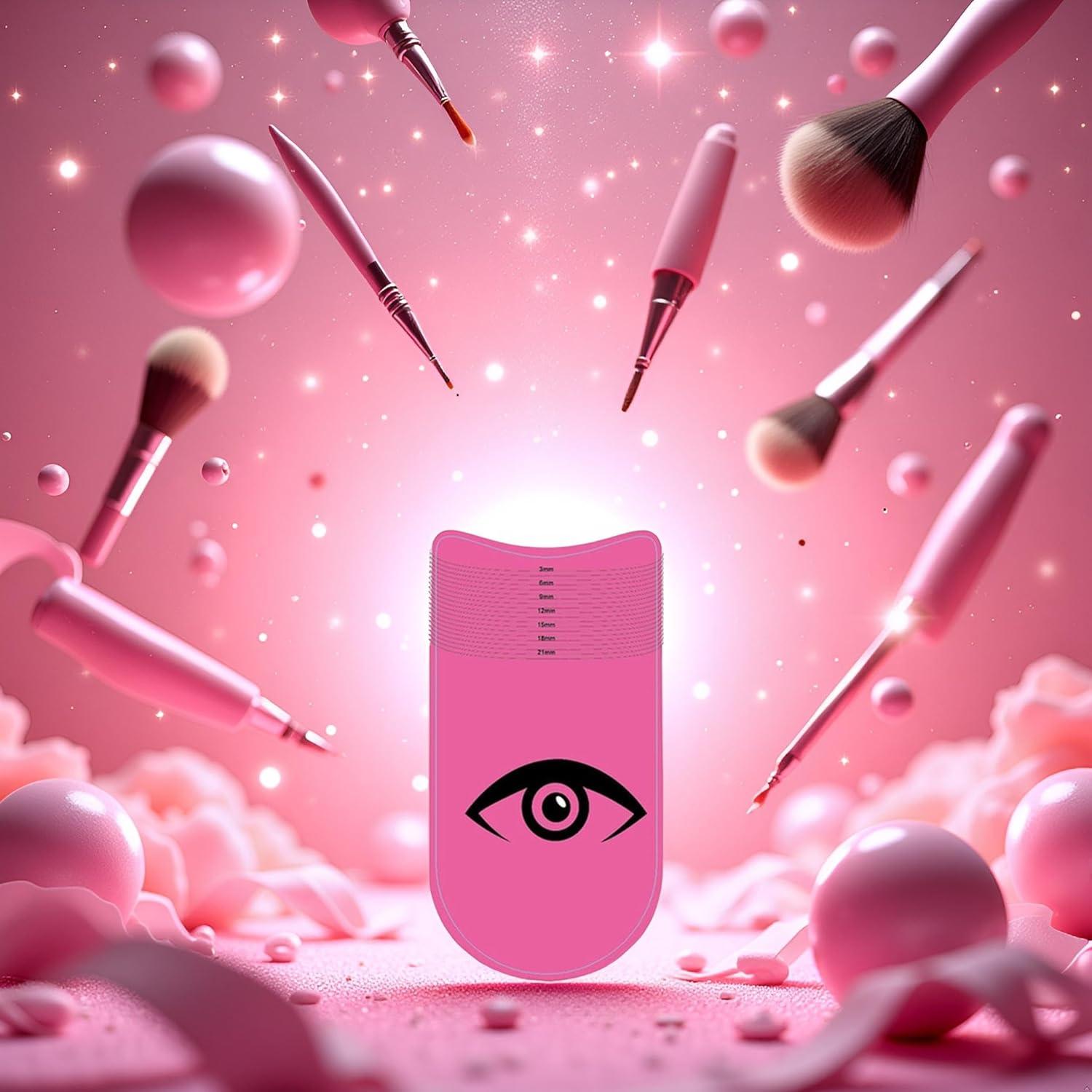 Regla de Pestañas Rosa Profesional Htppzjr - Medición Precisa