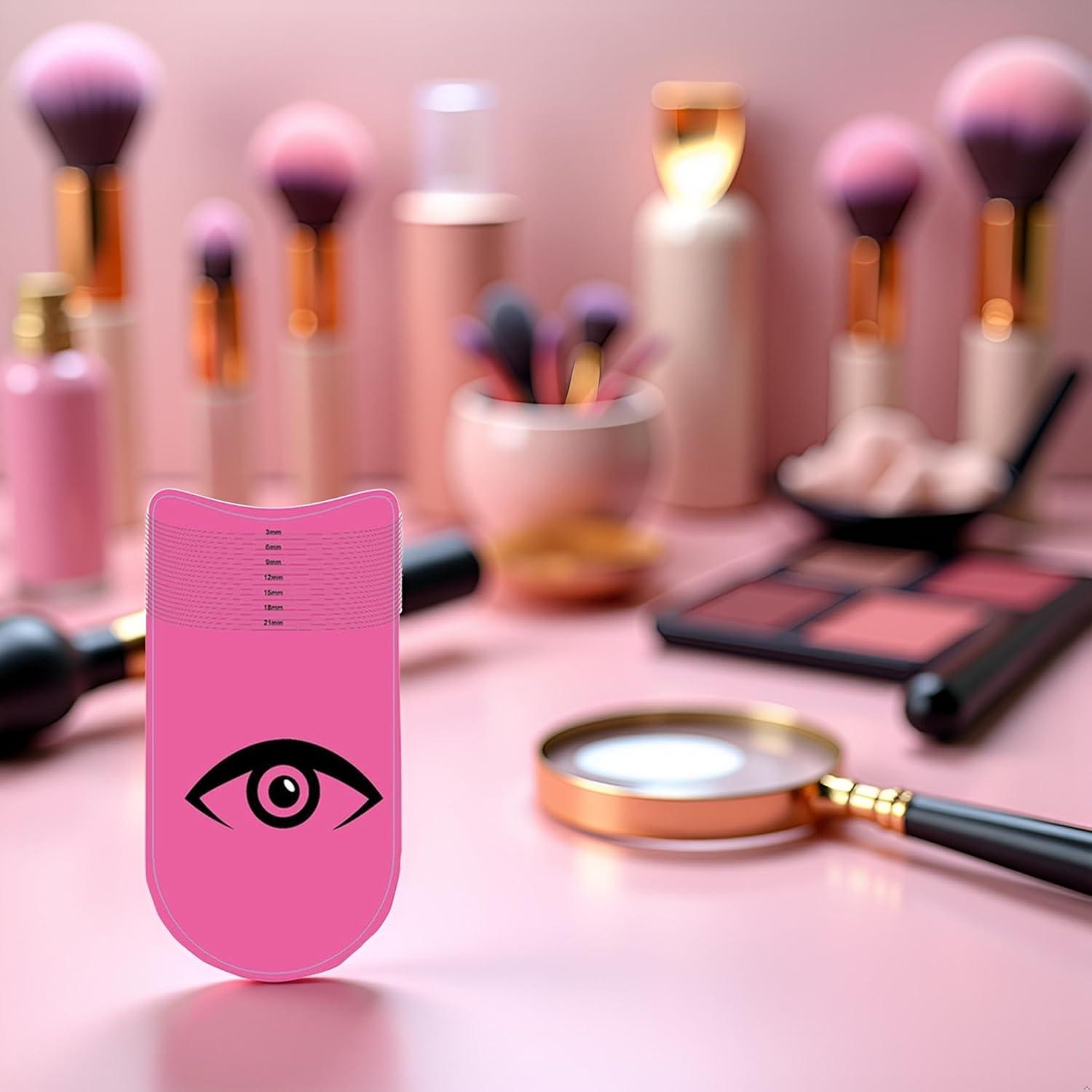 Regla de Pestañas Rosa Profesional Htppzjr - Medición Precisa