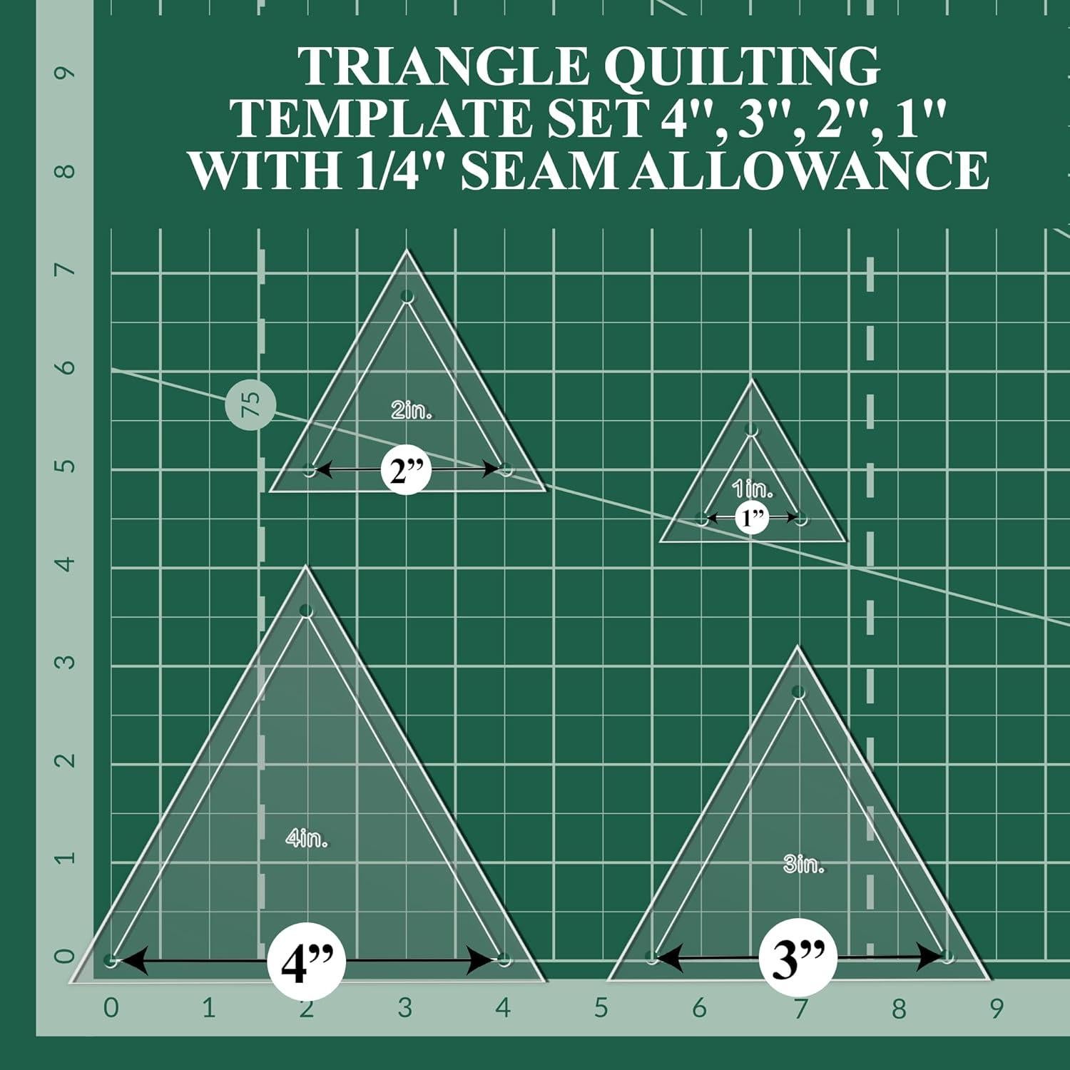 Juego de Plantillas Acrílicas para Acolchado LaserThing - Triángulo