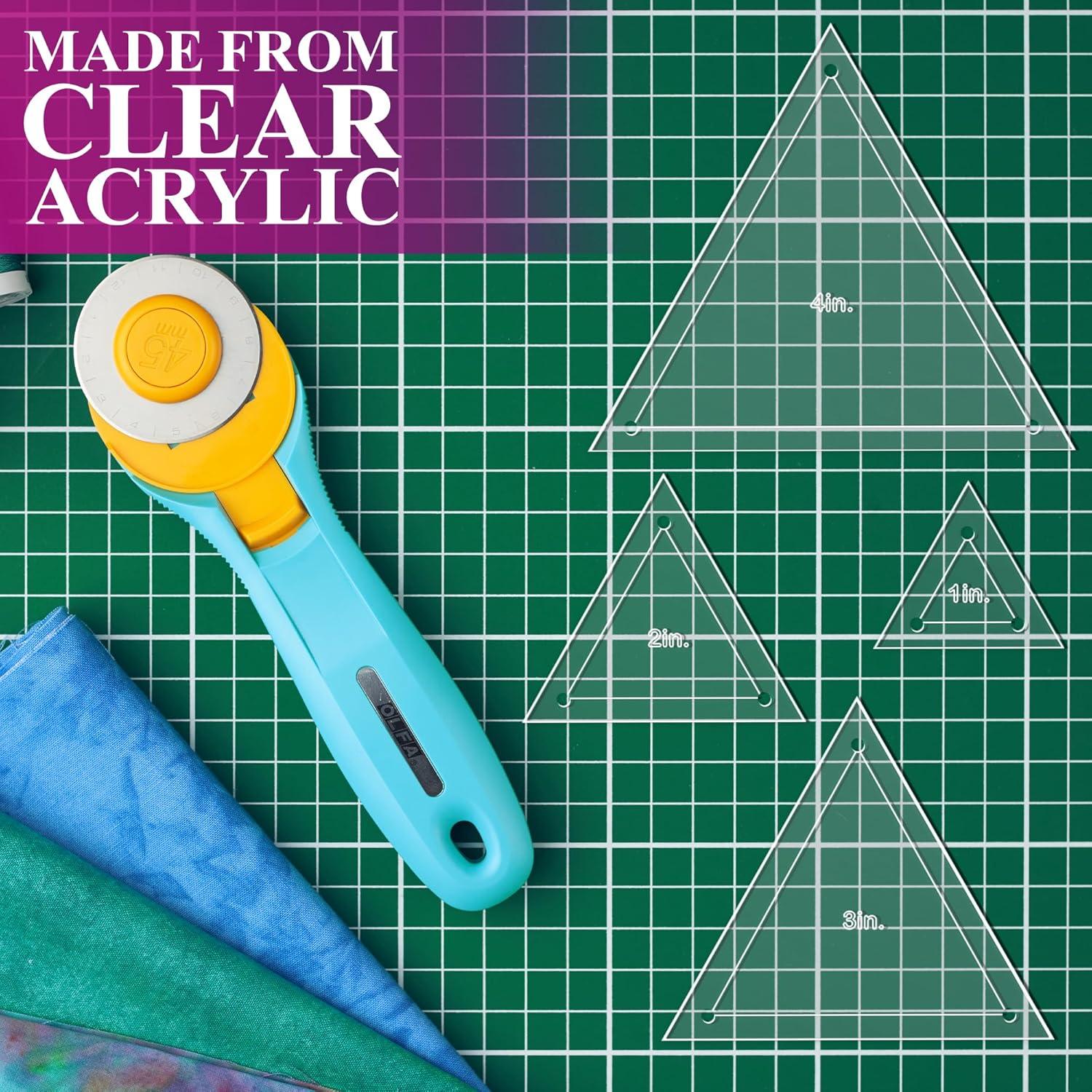 Juego de Plantillas Acrílicas para Acolchado LaserThing - Triángulo