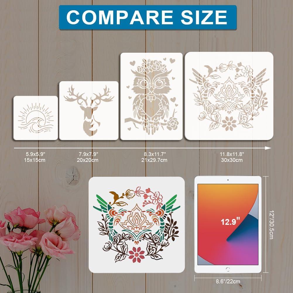 Plantillas de Pintura de Rayo MAYJOYDIY 30x30cm Reutilizables