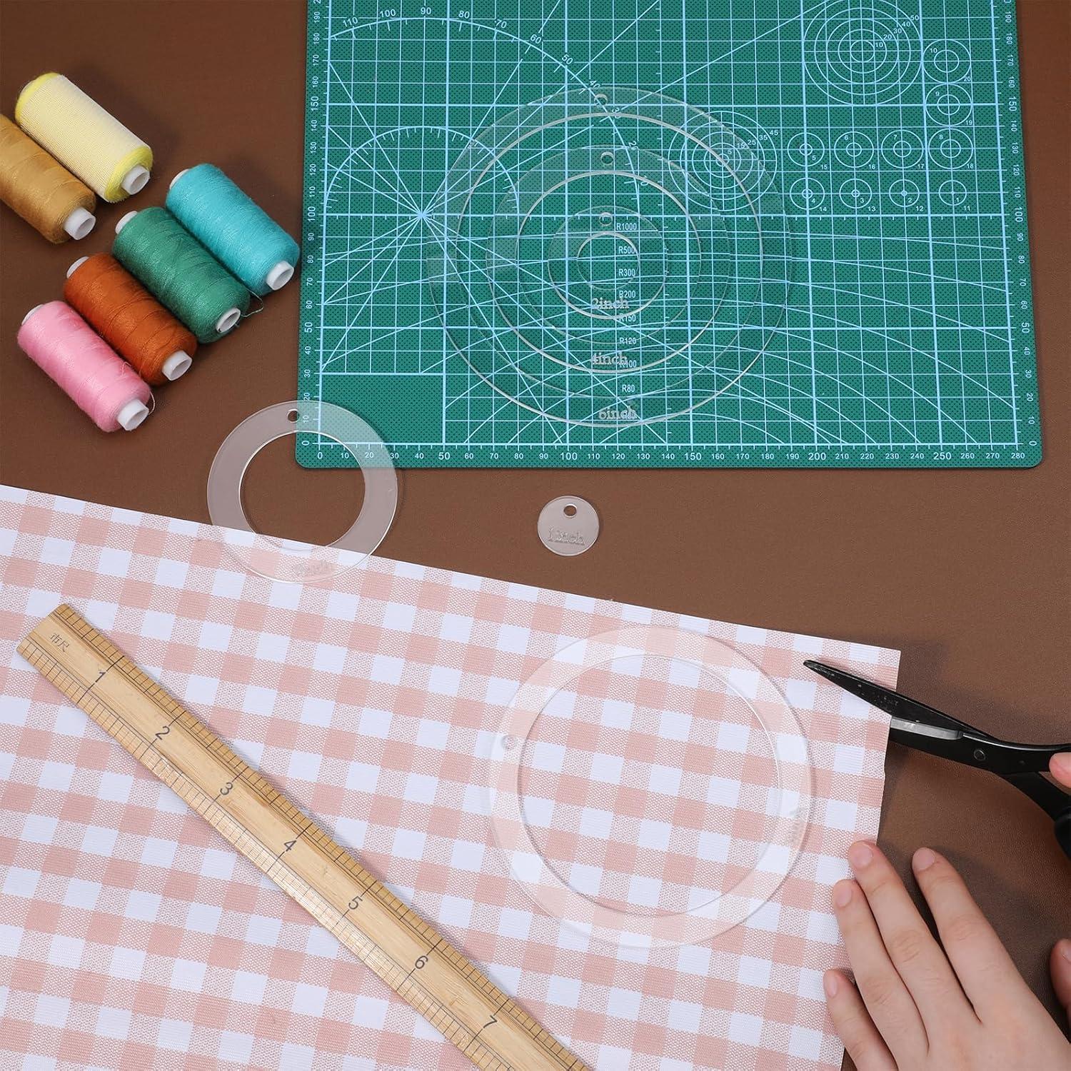 Plantilla Acrílica de Acolchado en Círculo 6 Pcs 1-6 Pulgadas