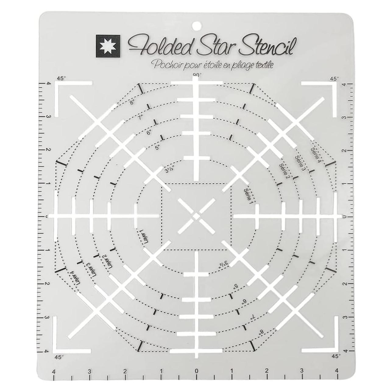 Plantilla de Guía de Estrella Doblada Hetenoyo 22.86x27.94cm