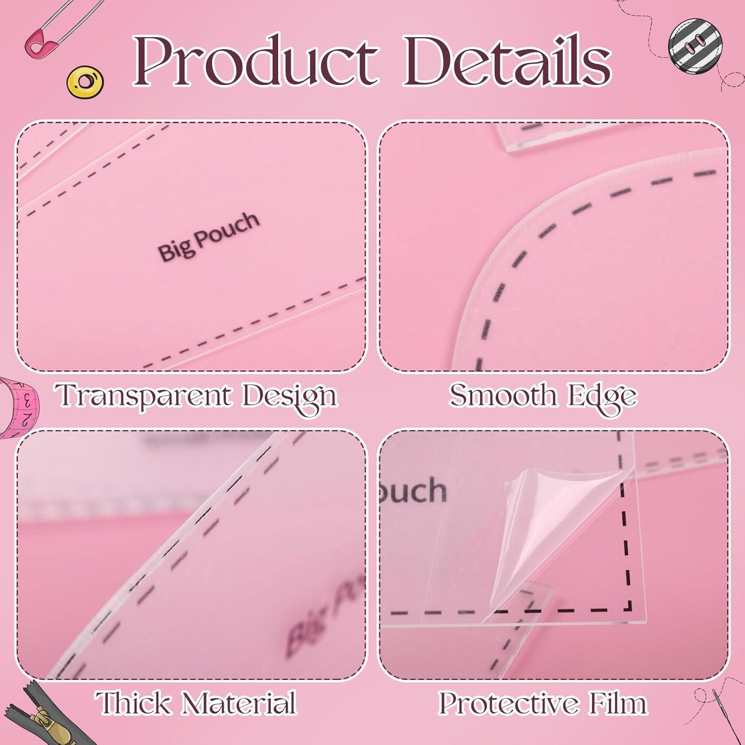 Conjunto de 3 Plantillas de Patrones de Bolsos TXIN - 3 Tamaños