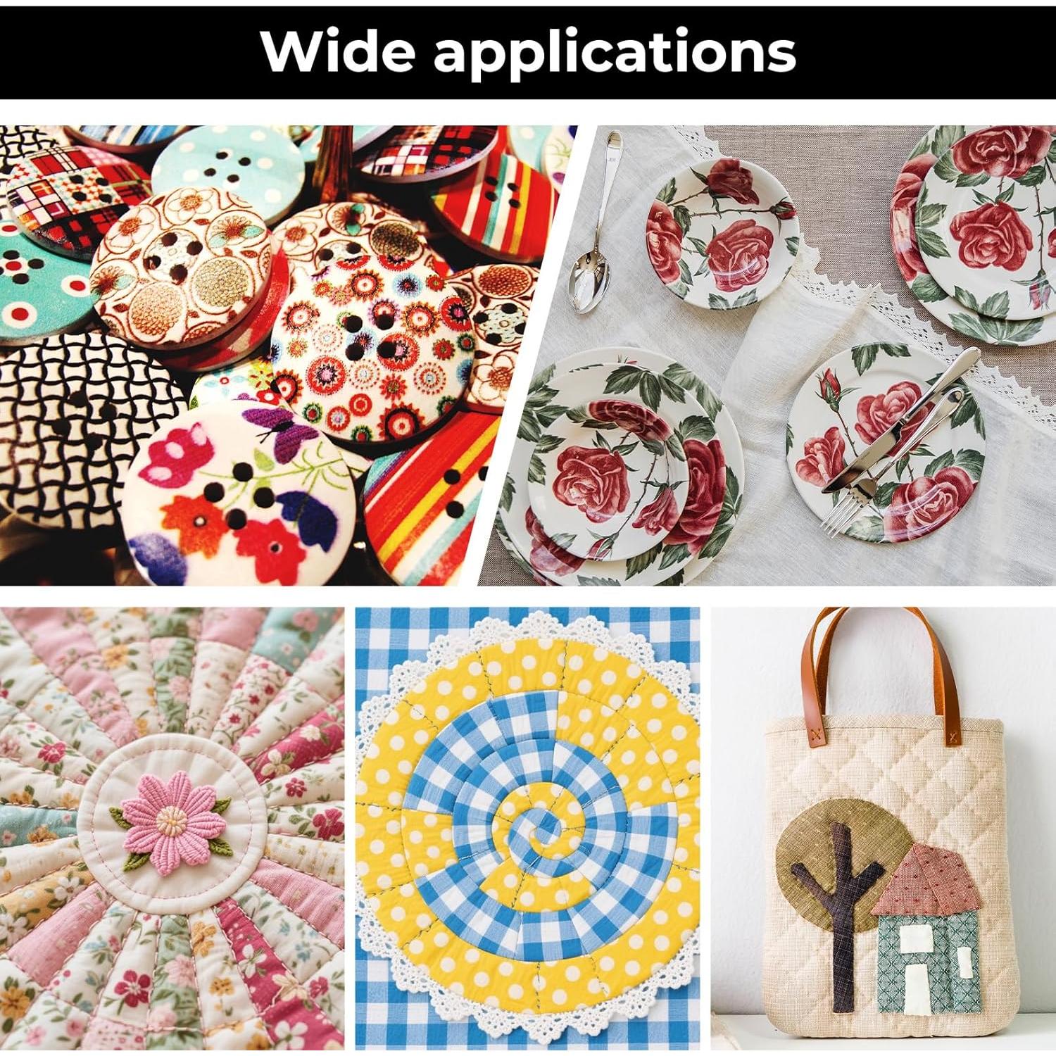 Set de 6 Plantillas Circulares Acrílico 1-6 Pulgadas para Acolchado