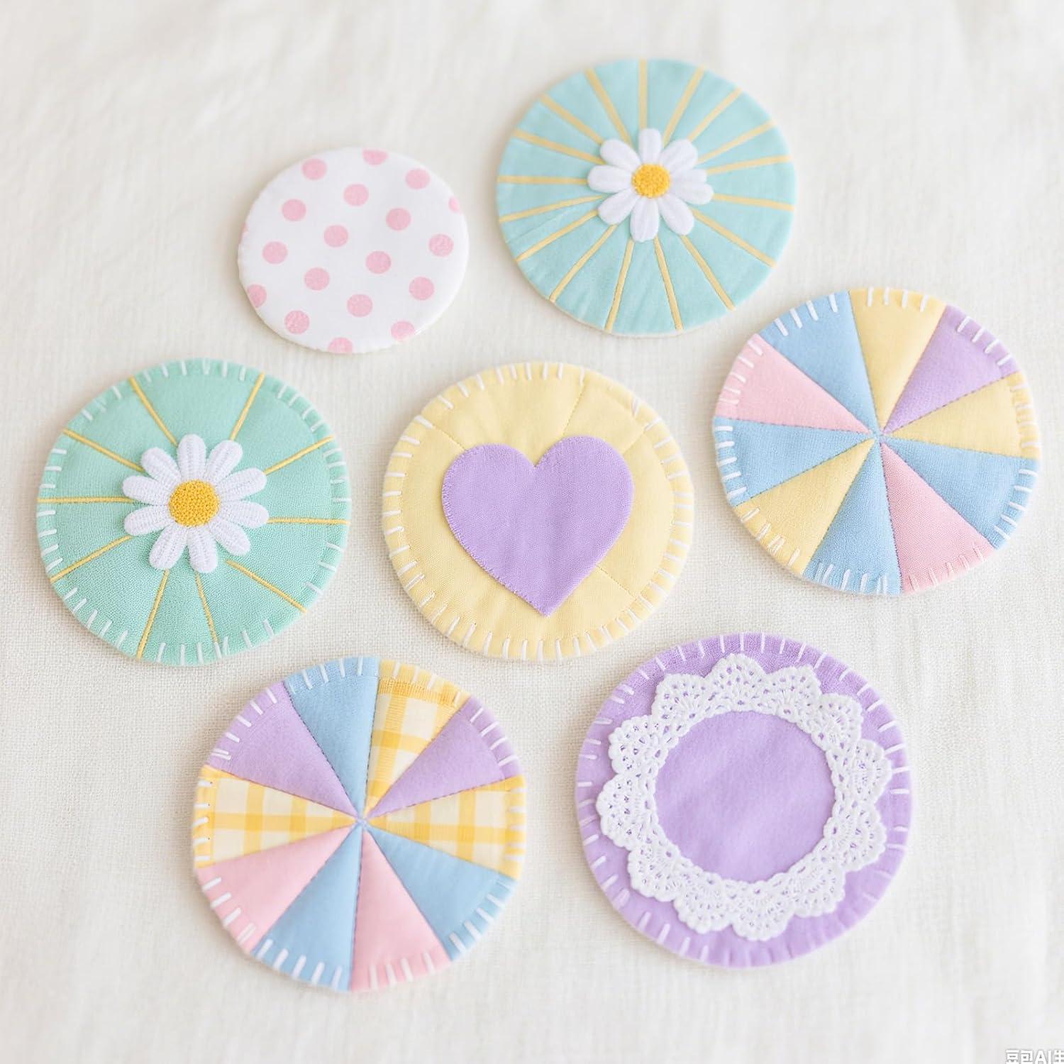 Set de 6 Plantillas Circulares Acrílico 1-6 Pulgadas para Acolchado