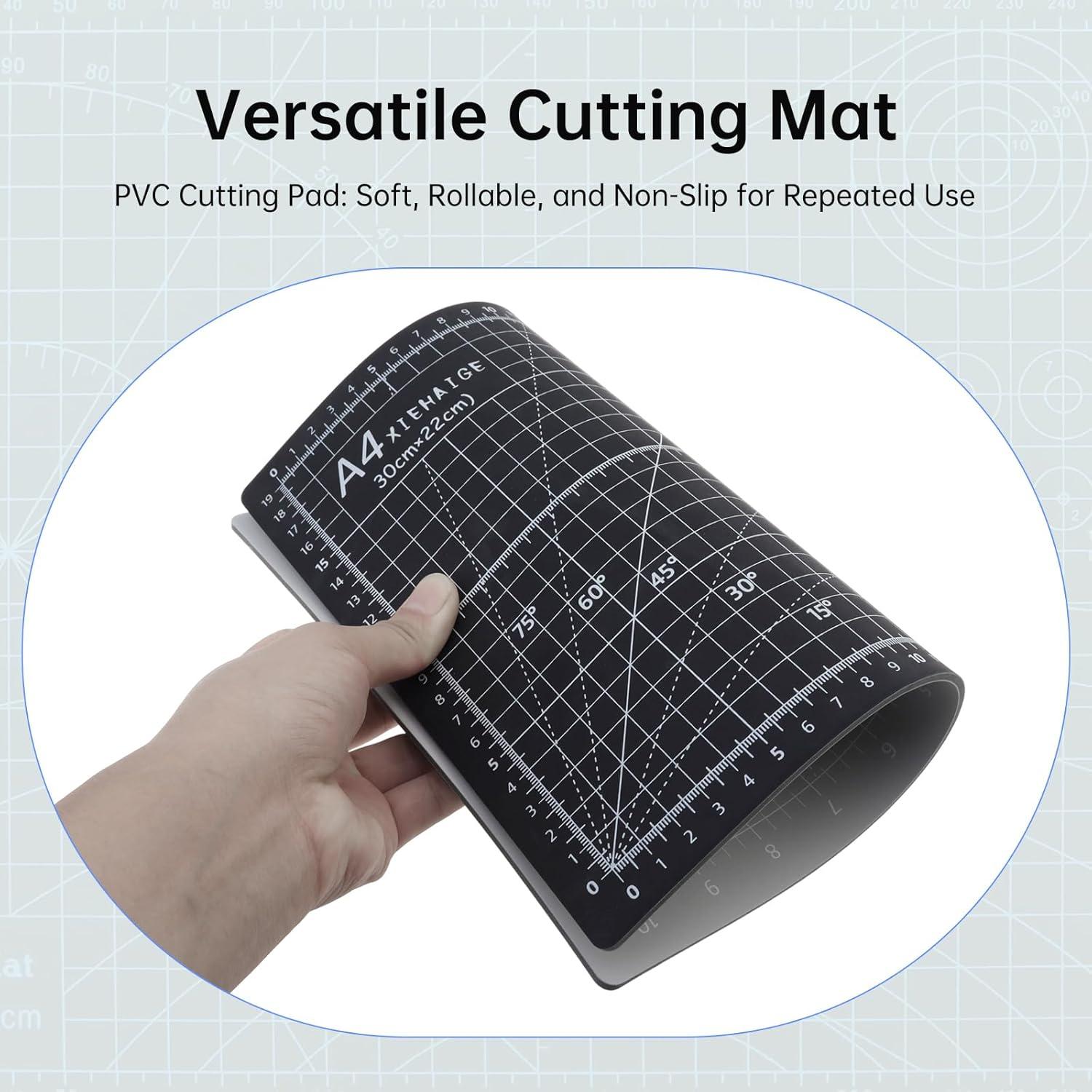 Kit de Cortador de Tela Smgda con Alfombrilla A4 y Cuchillos