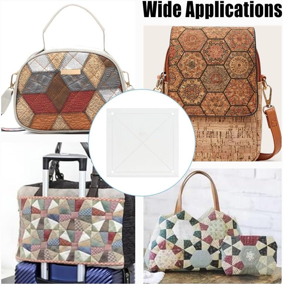 6 Plantillas de Acolchado Acrílicas HOBBIESAY 25-150mm Transparentes