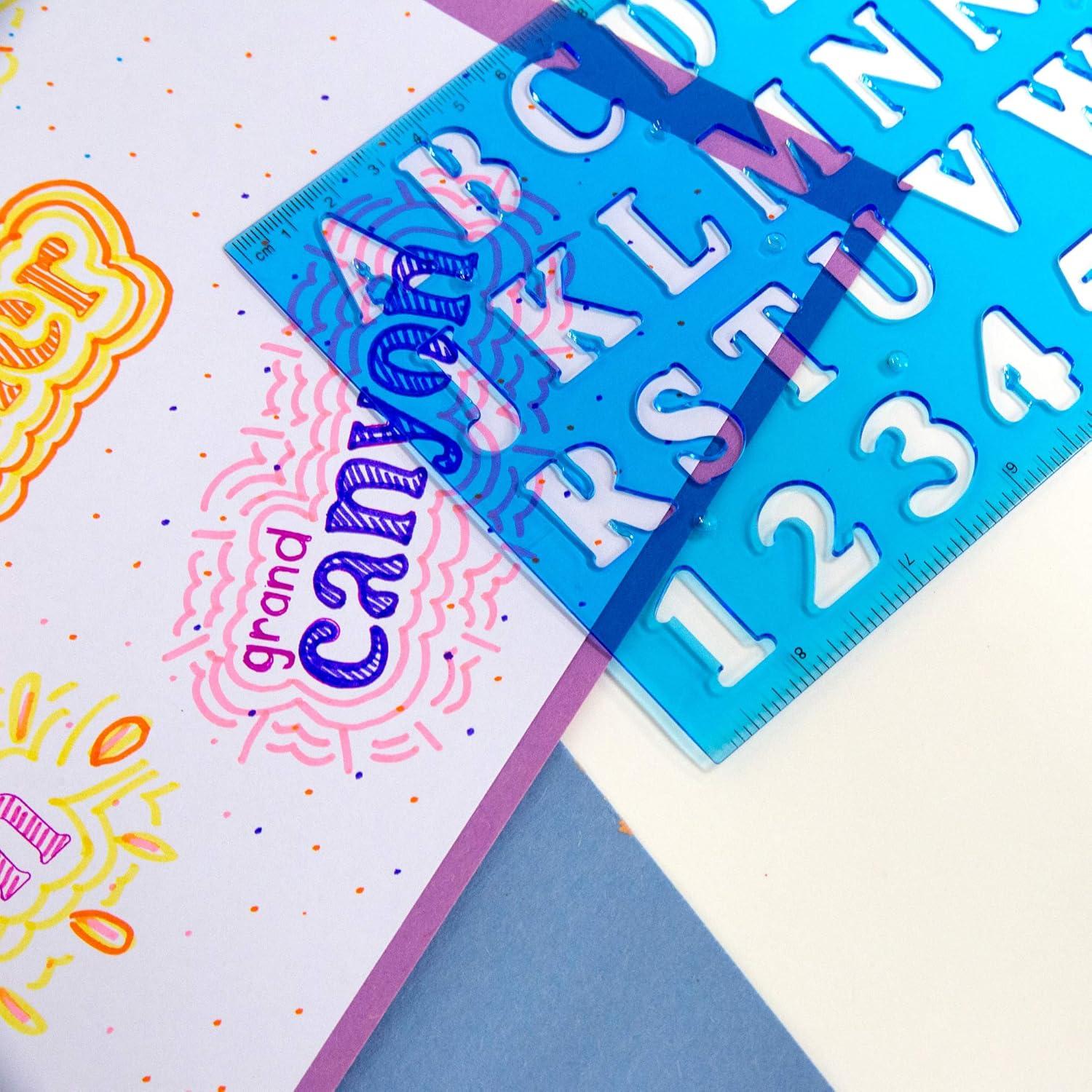 Plantillas de Letras y Números BAZIC 20mm, 1 Unidad Color Aleatorio