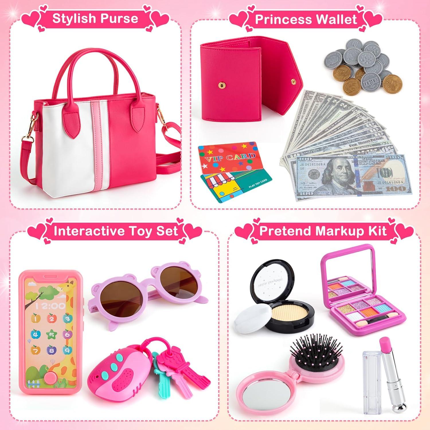 Bolso de Juego para Niñas Juboury con Accesorios - 48 Piezas