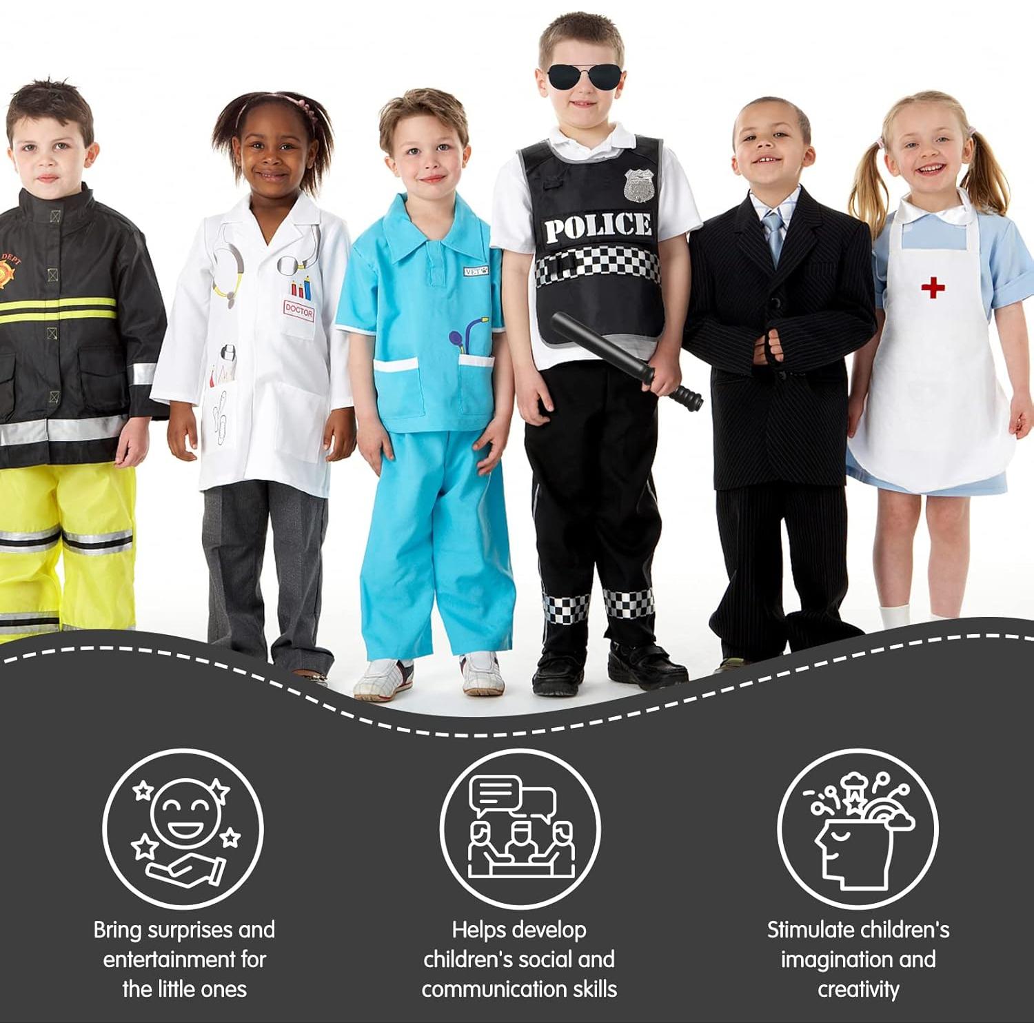 Juego de Juguetes de Policía 6 Piezas Bvrbaory Accesorios