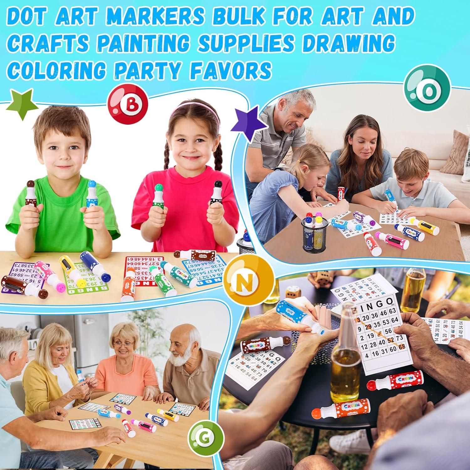 Set de 36 Marcadores de Bingo Crtiin 40ml en 12 Colores