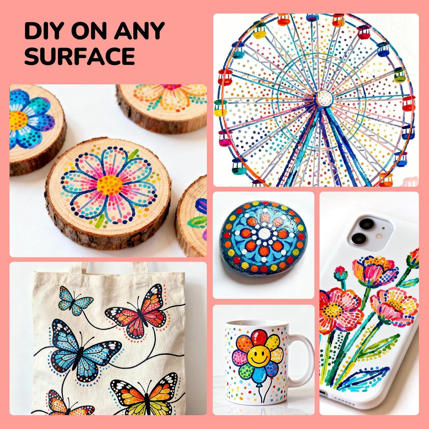 Set de Marcadores Acrílicos Jootle 36 Colores Doble Punta 1-5mm