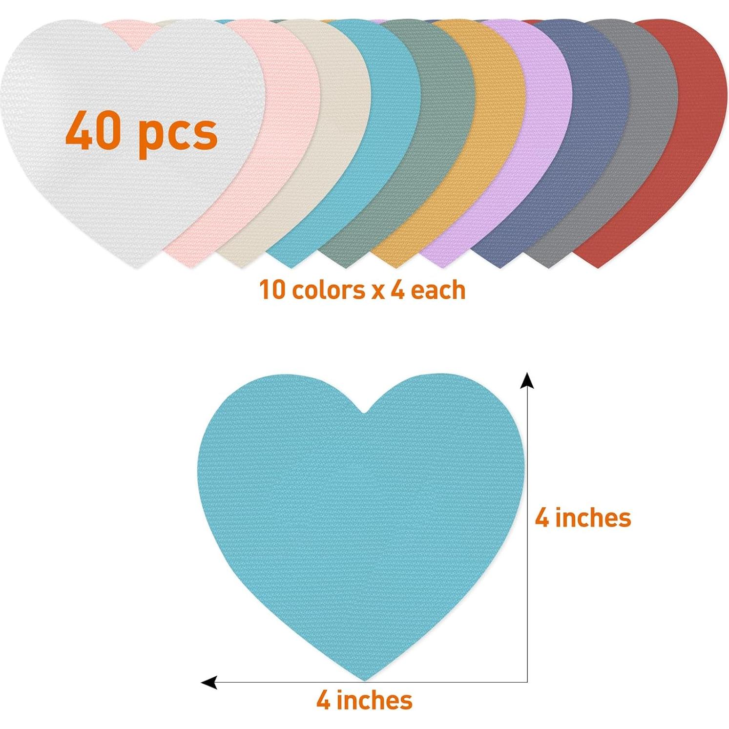 MAXECHO 40 Puntos de Piso Corazón Multicolor 10 cm para Aulas