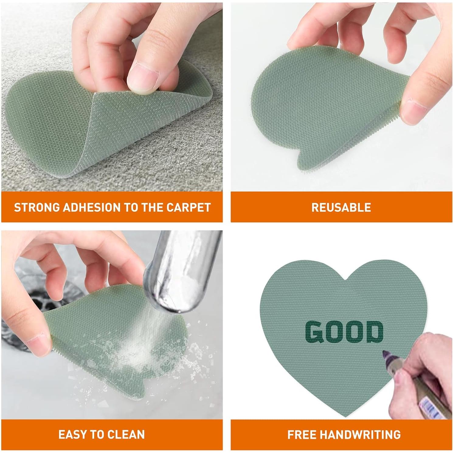 MAXECHO 40 Puntos de Piso Corazón Multicolor 10 cm para Aulas