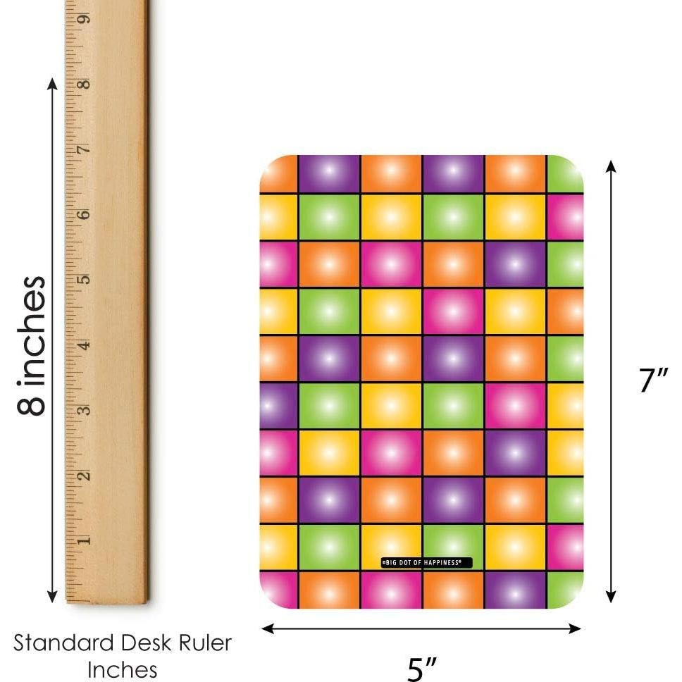 Juego de Bingo Disco 70s Punto Grande de Felicidad - 18 Tarjetas y Marcadores