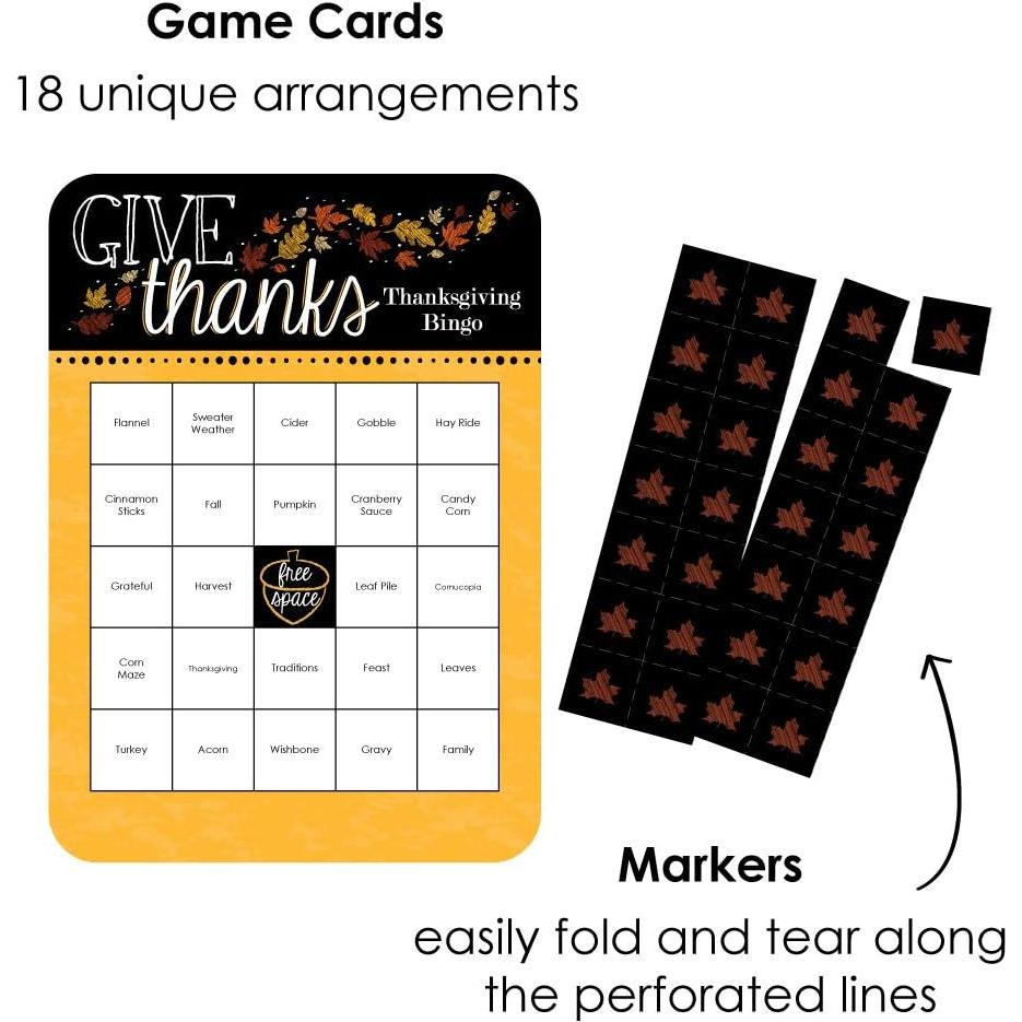 Juego de Bingo Agradece Gran Punto de Felicidad - 18 Tarjetas