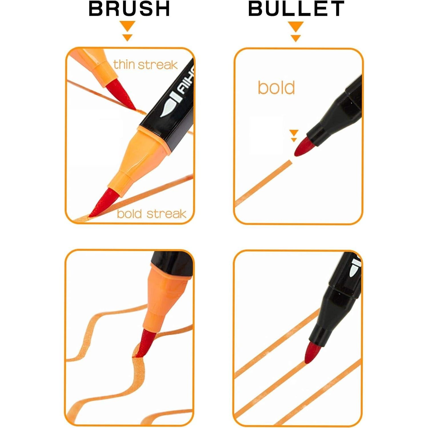 Marcadores Lavables AIHAO Doble Punta 24 Colores para Niños