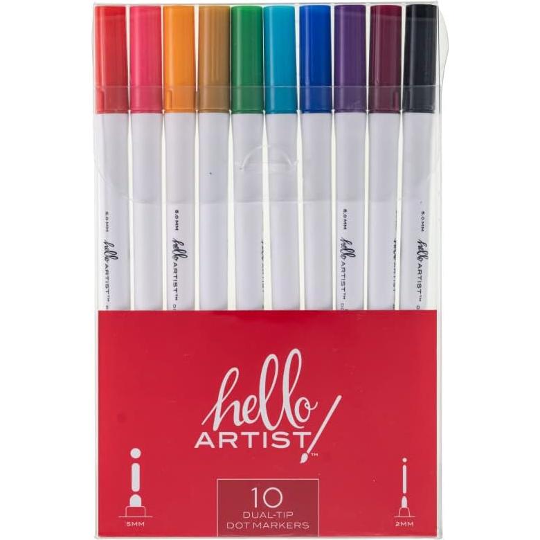 Conjunto de Marcadores de Punta Doble ¡Hola, Artista! 10 Piezas