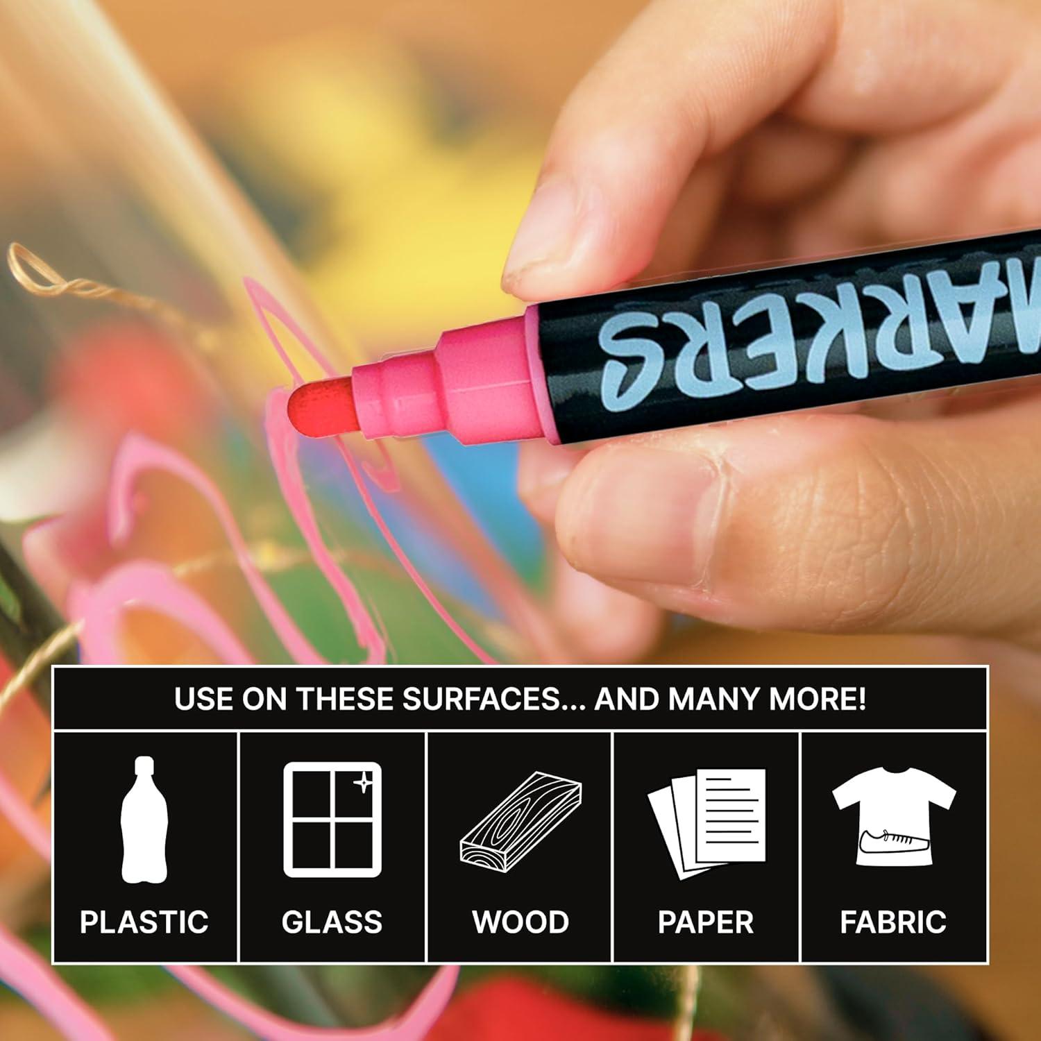 Marcadores de Pintura Acrílica Bandle B. - Set de 16 Doble Punta