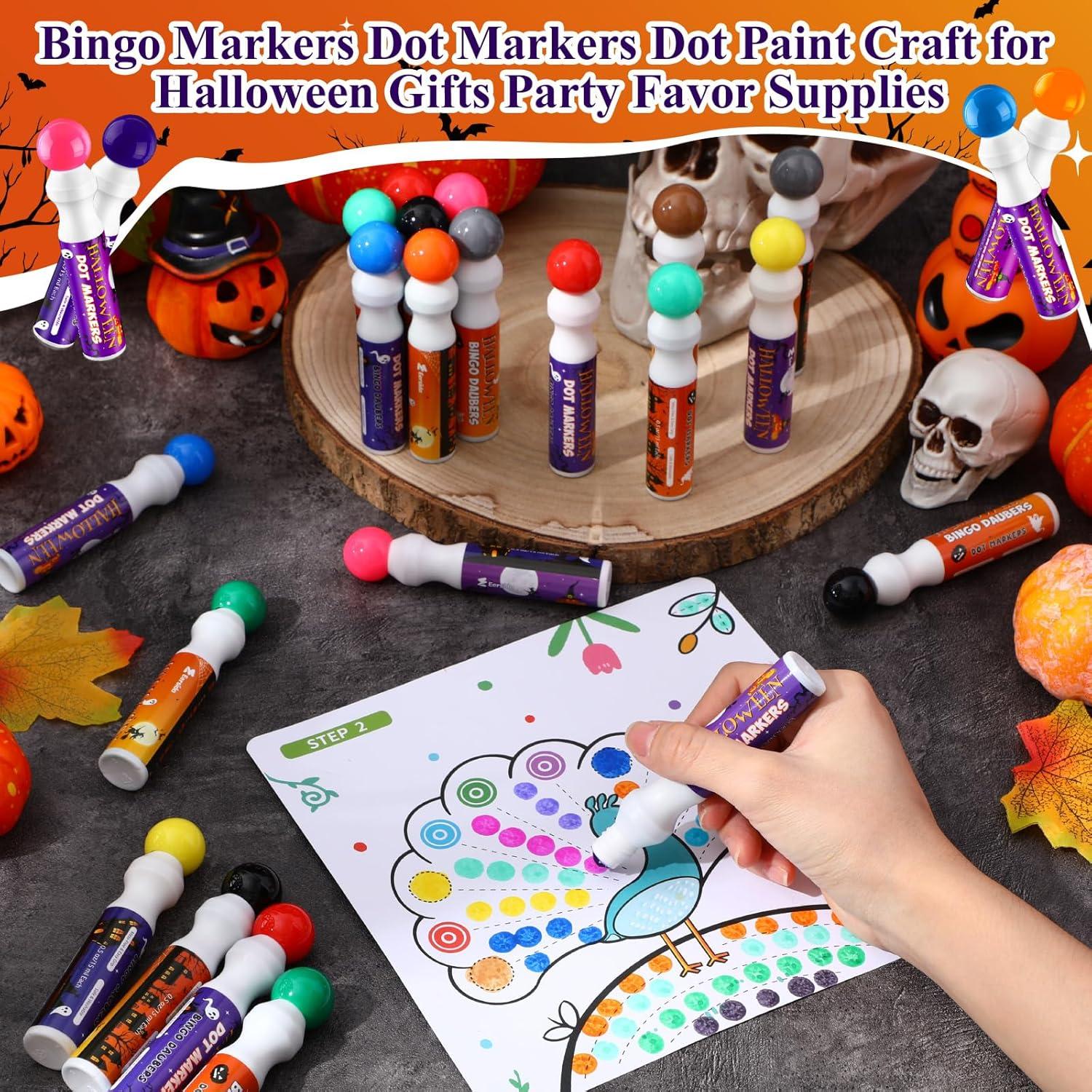 Set de 48 Daubers de Bingo Halloween Eersida 12 Colores
