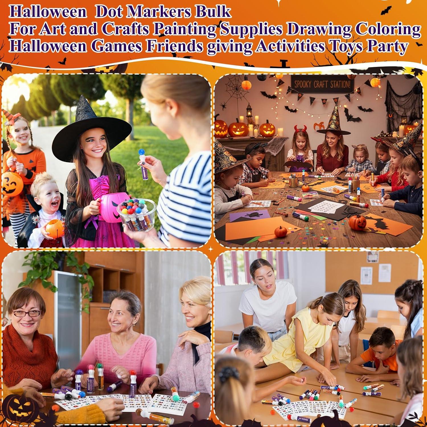 Set de 48 Daubers de Bingo Halloween Eersida 12 Colores