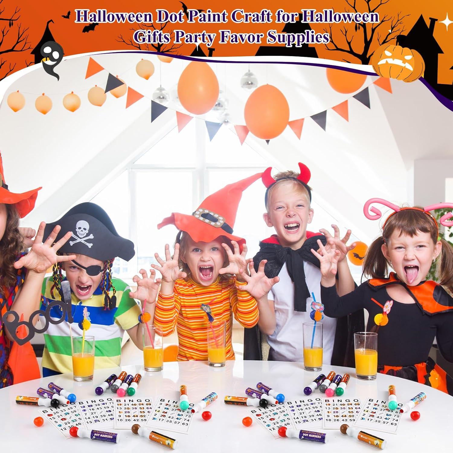 Set de 48 Daubers de Bingo Halloween Eersida 12 Colores