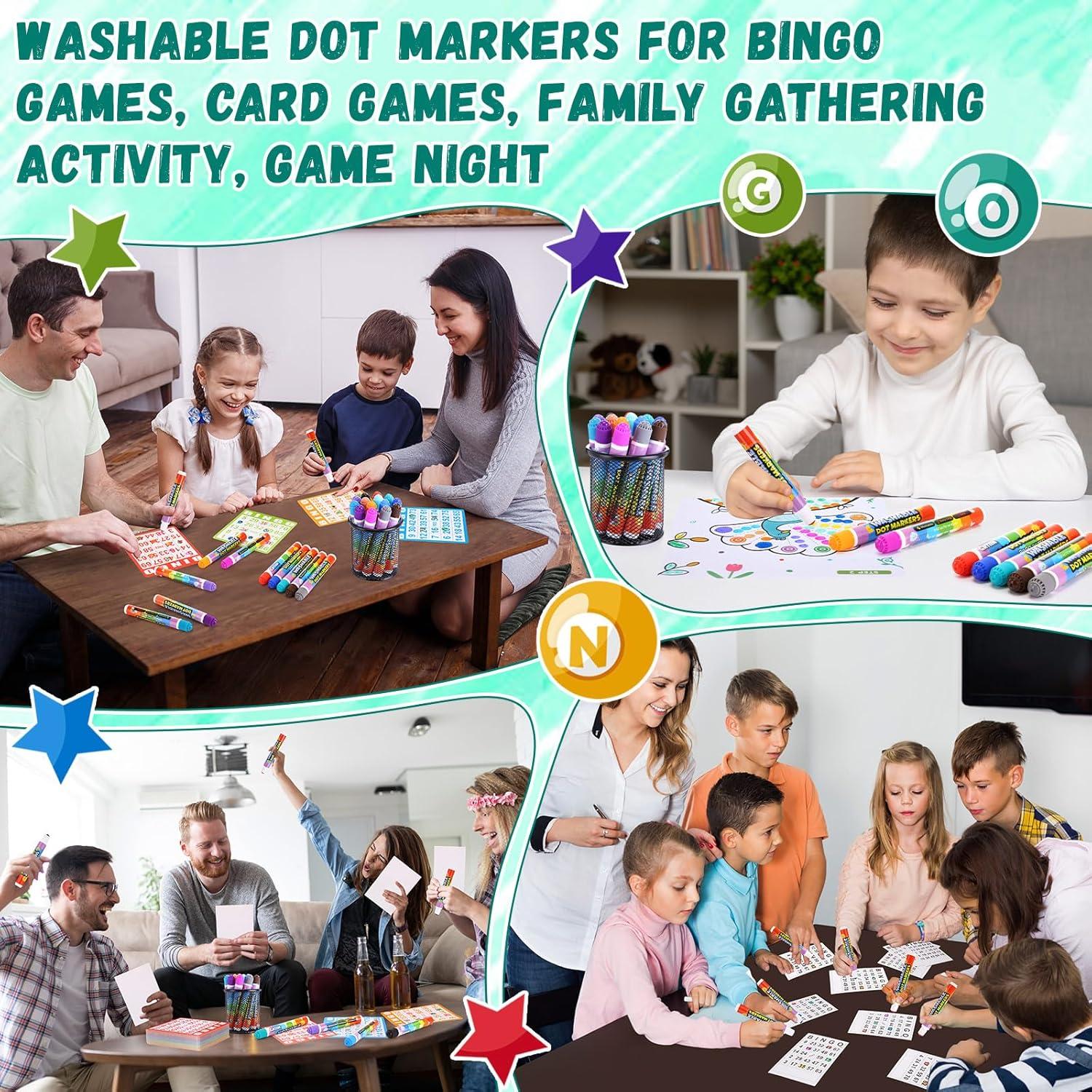 Marcadores de Puntos Crtiin 48 Piezas Lavables para Niños