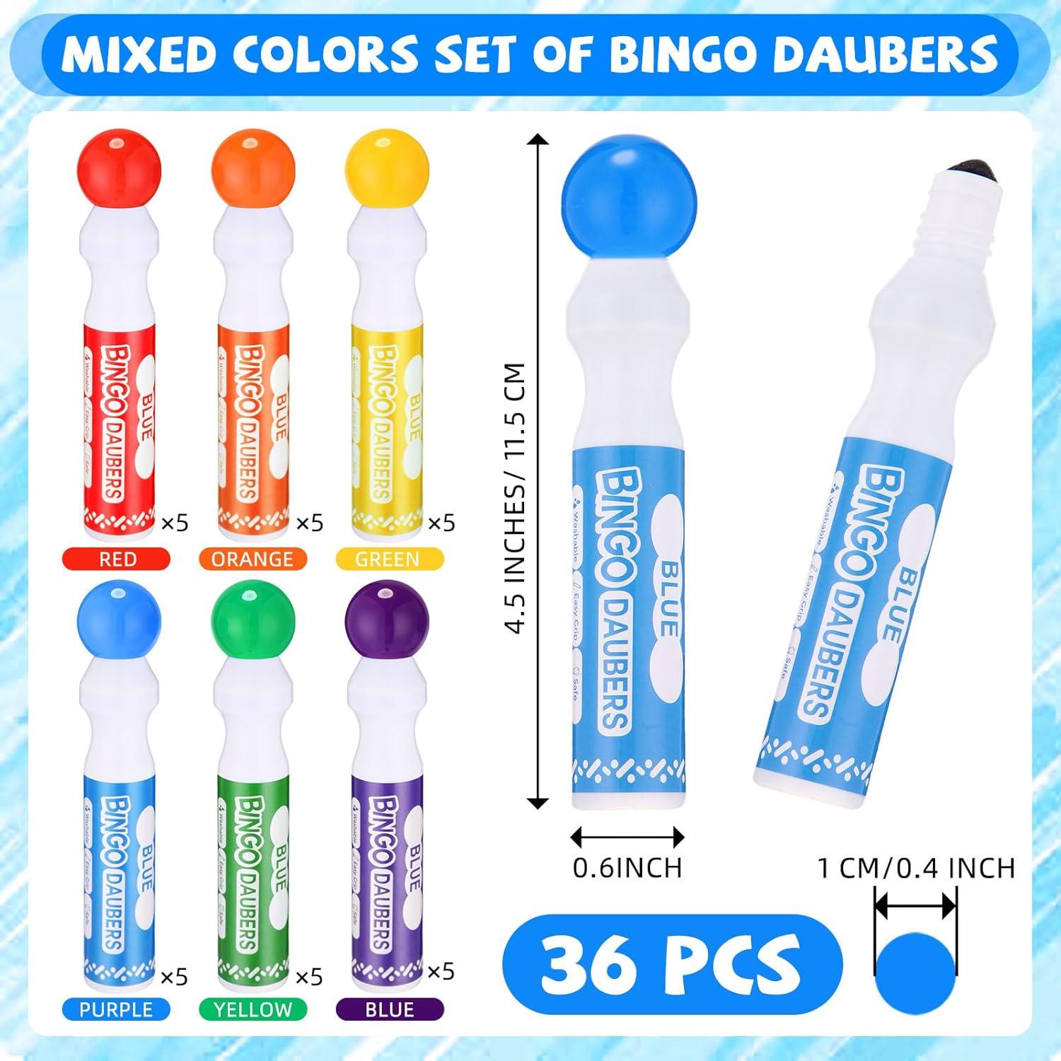 Set de 36 Marcadores de Bingo Crtiin - Colores Mixtos 11.5 cm