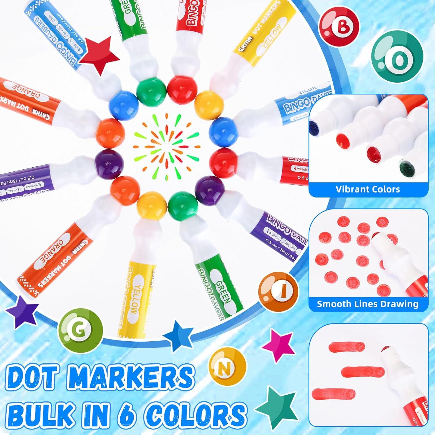 Set de 36 Marcadores de Bingo Crtiin - Colores Mixtos 11.5 cm