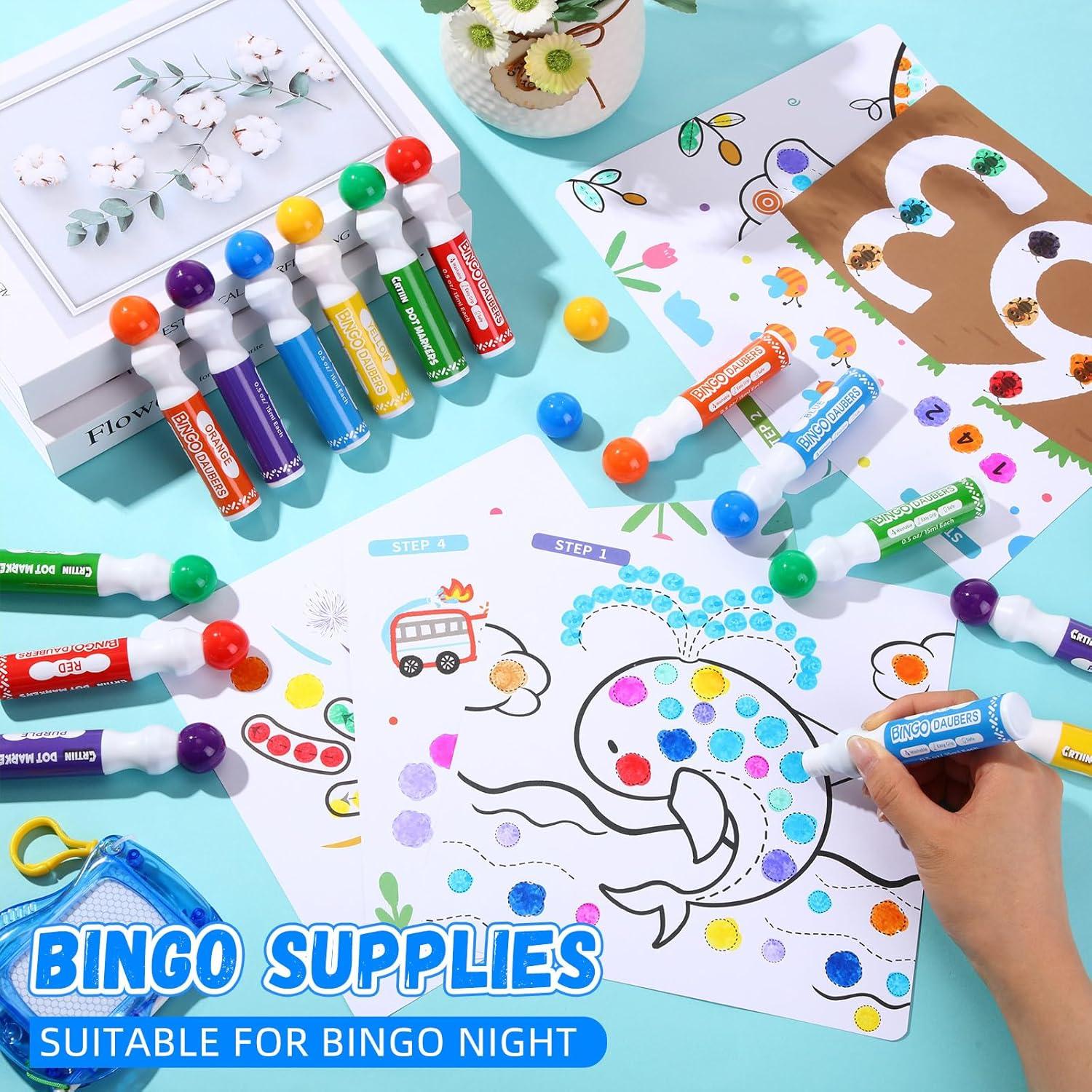 Set de 36 Marcadores de Bingo Crtiin - Colores Mixtos 11.5 cm