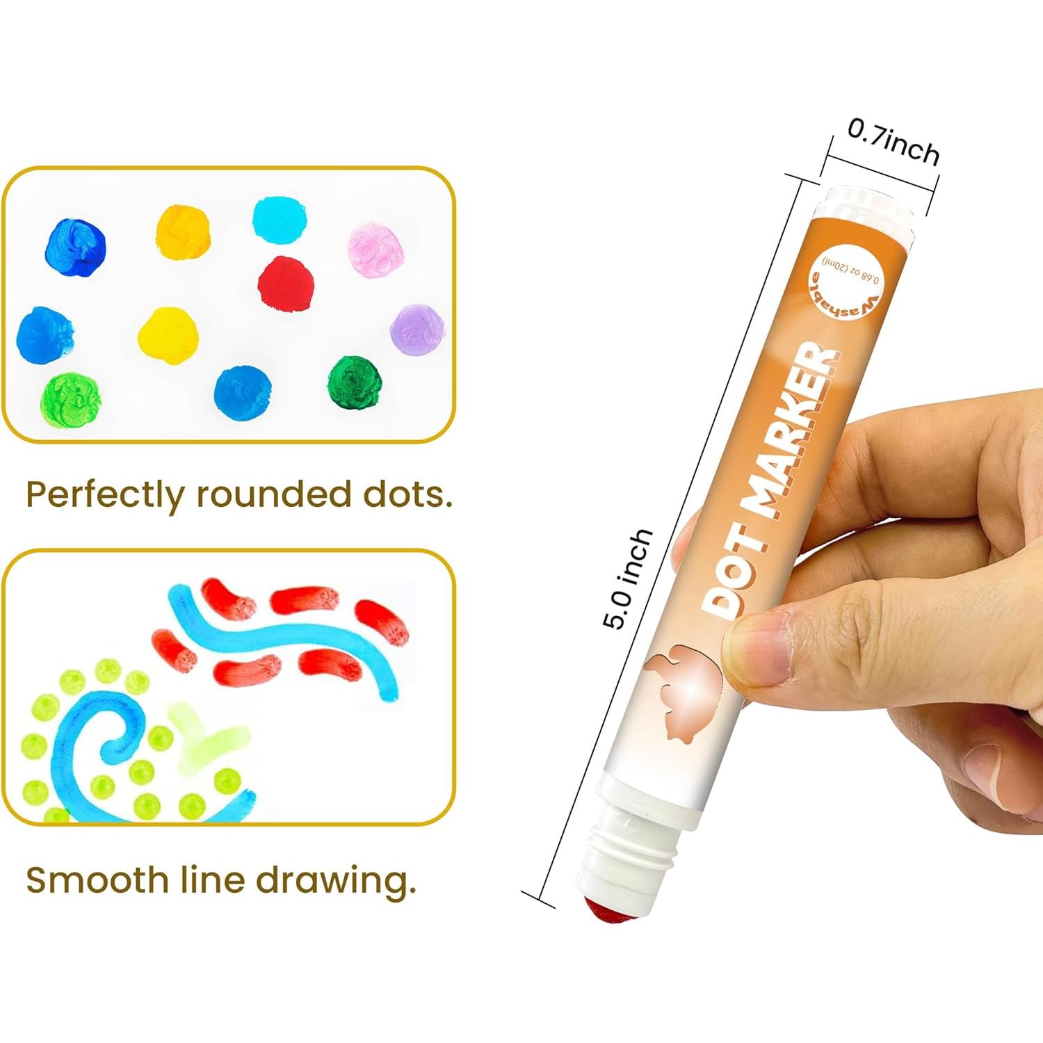 Marcadores de Puntos Bingo Blimark 6 Colores Lavables 120ml