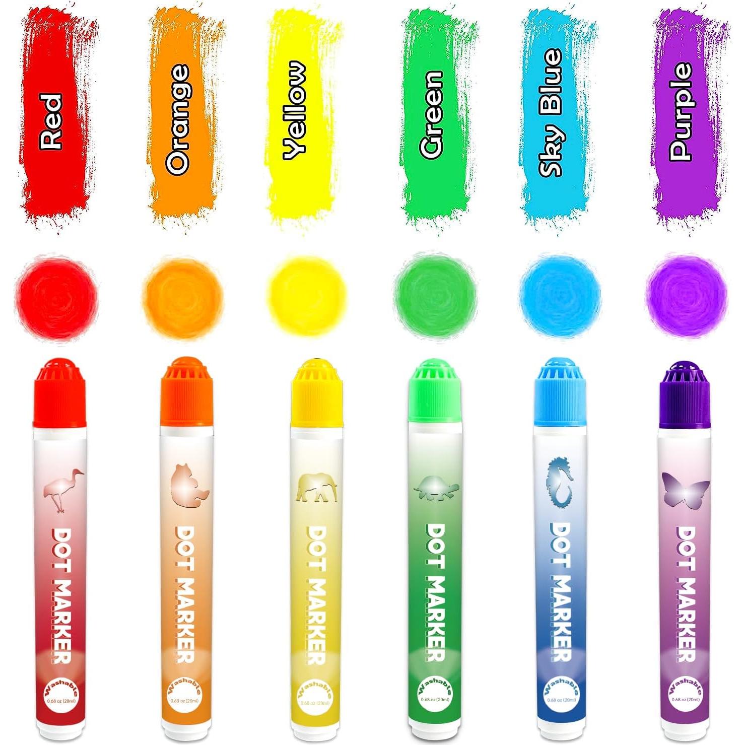 Marcadores de Puntos Bingo Blimark 6 Colores Lavables 120ml