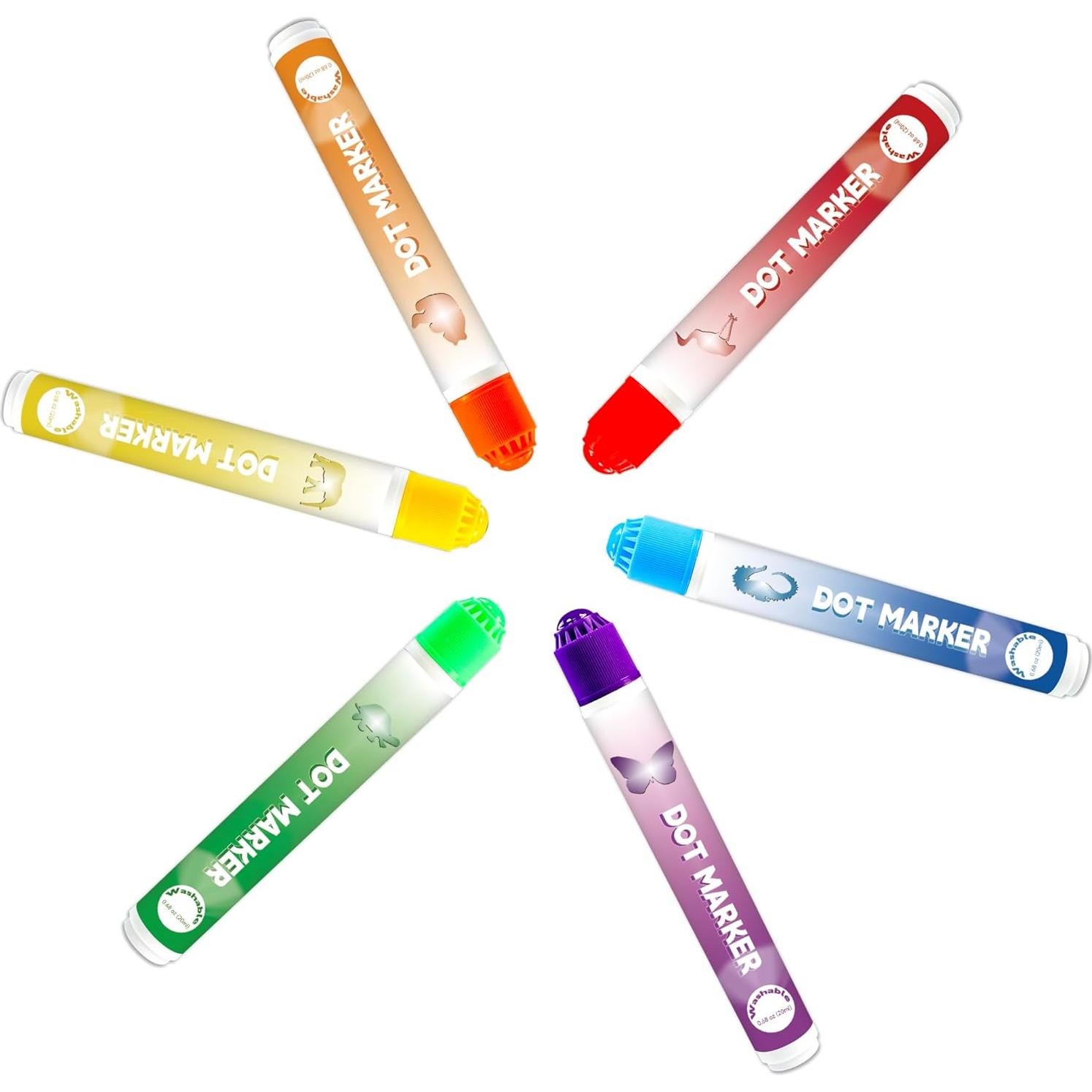 Marcadores de Puntos Bingo Blimark 6 Colores Lavables 120ml