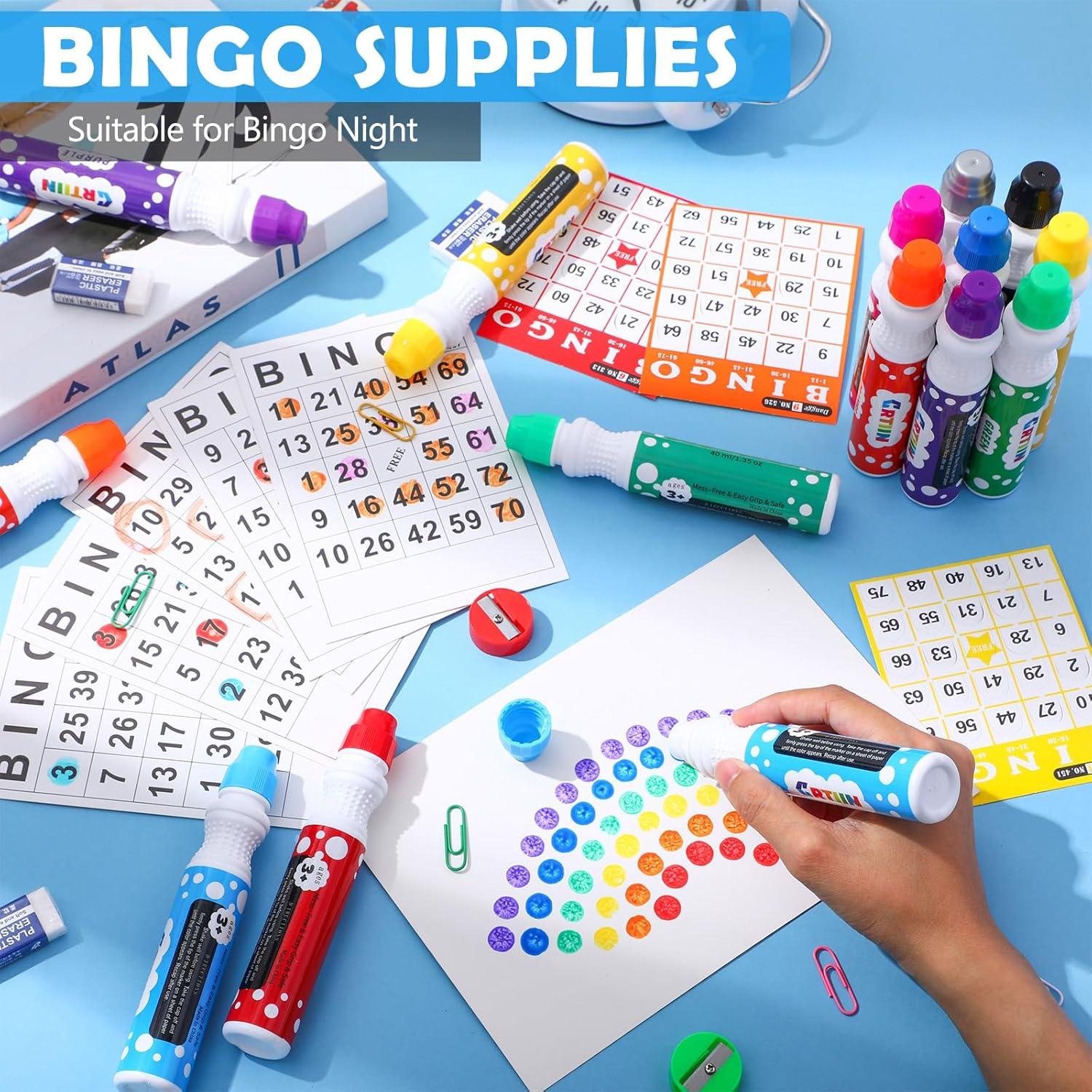 Marcadores de Bingo Crtiin 60 Piezas 12 Colores Surtidos