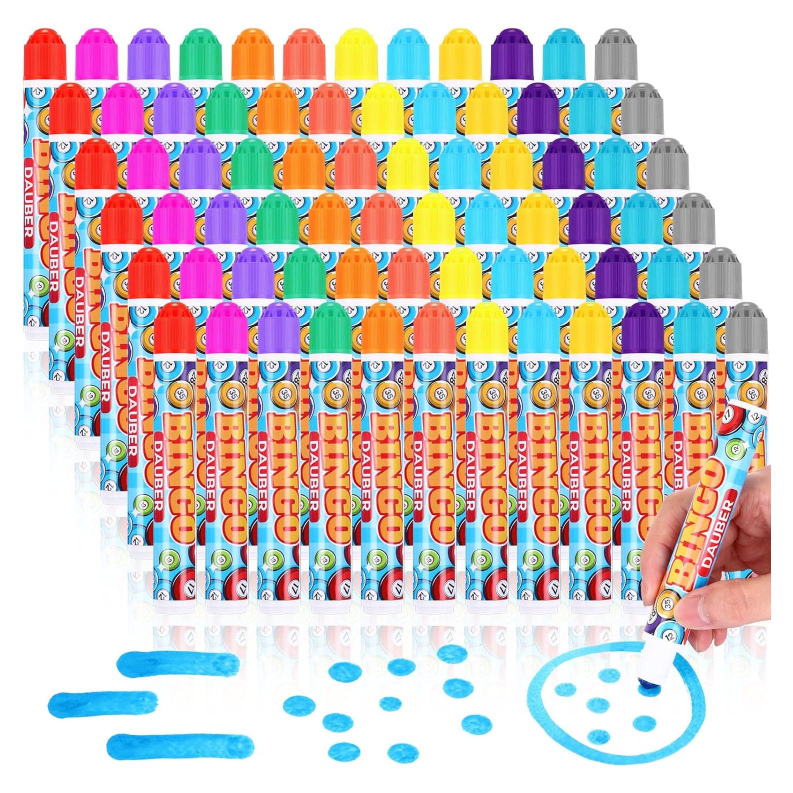 Paquete de 72 Marcadores de Bingo Crtiin 12 Colores 12.5cm