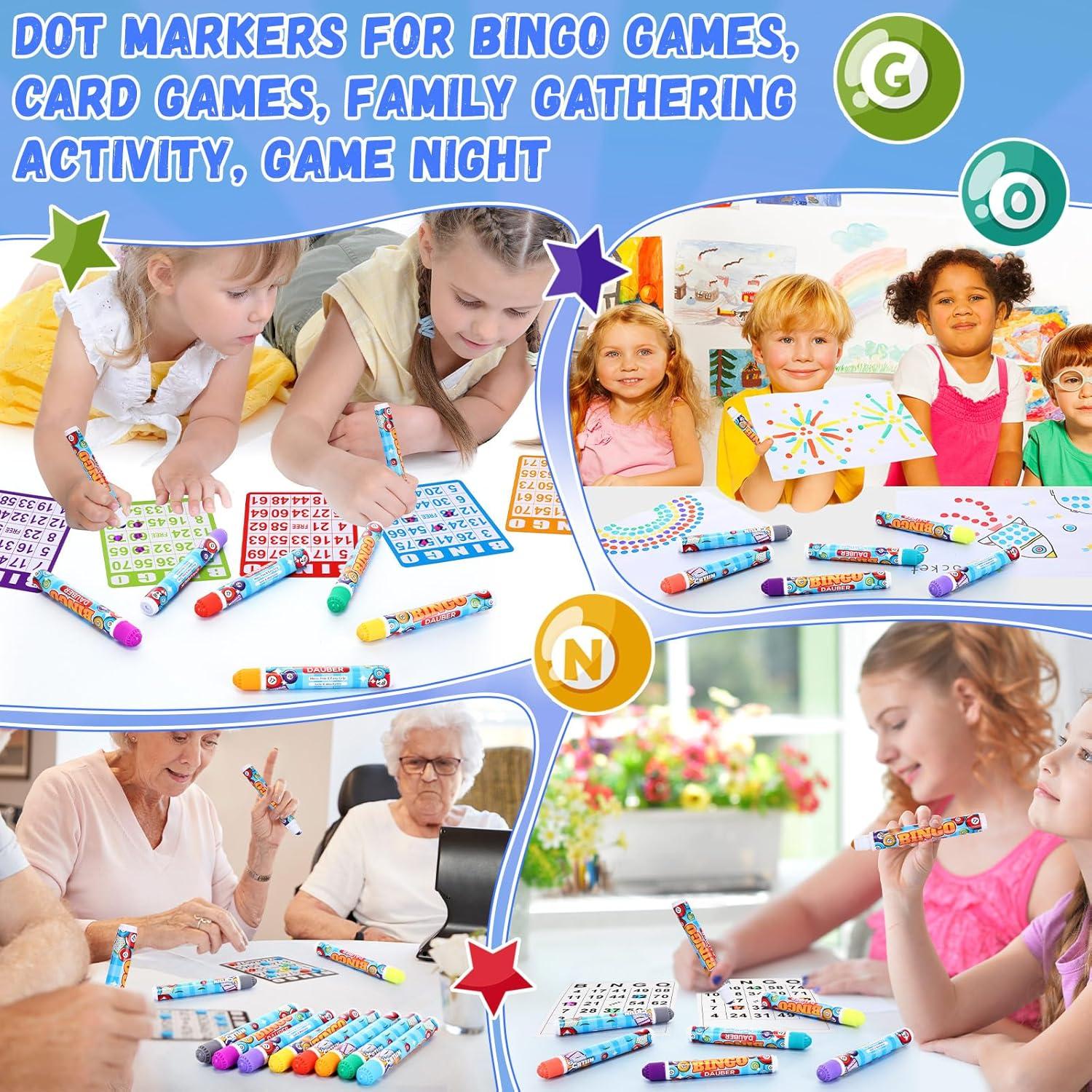 Paquete de 72 Marcadores de Bingo Crtiin 12 Colores 12.5cm