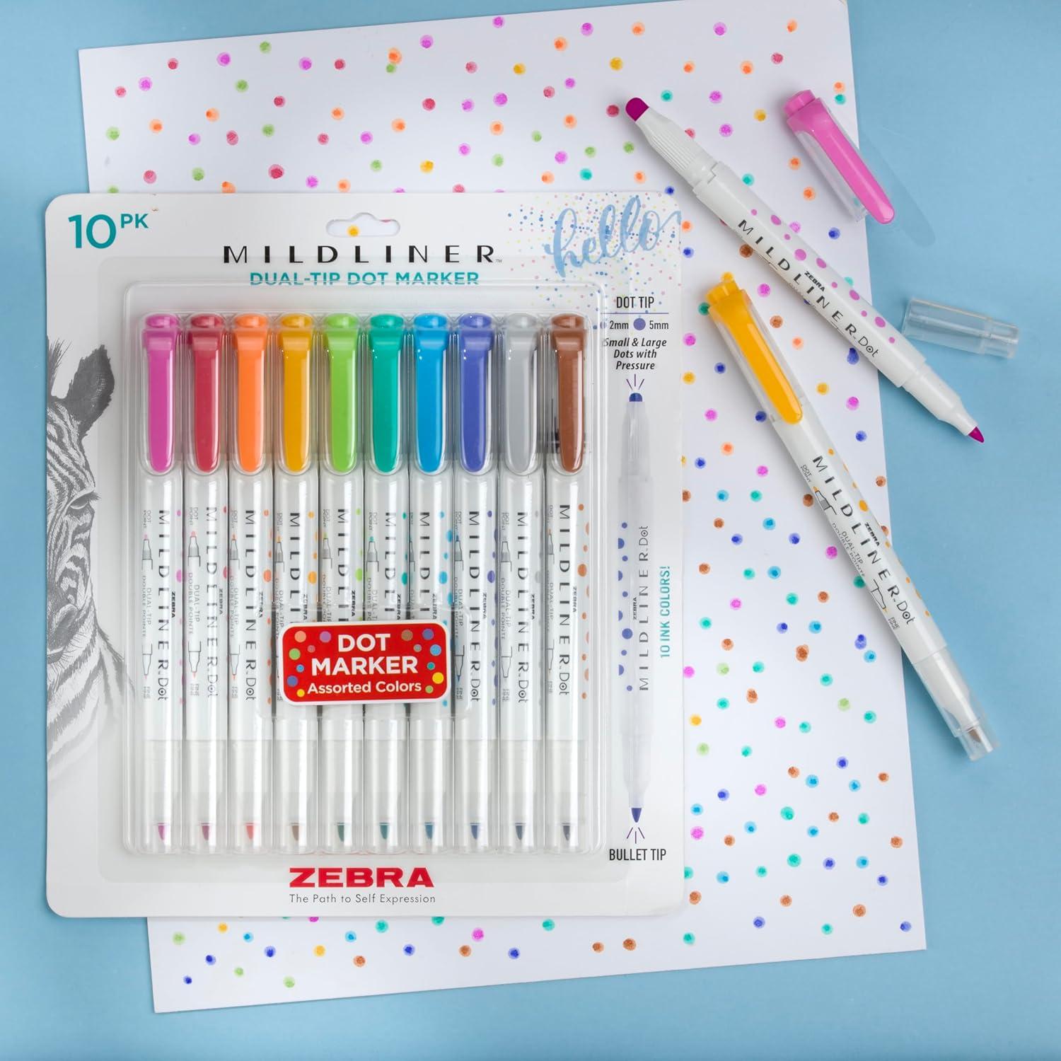 Marcador Doble Punta Zebra Pen Mildliner 10 Colores Tinta Agua