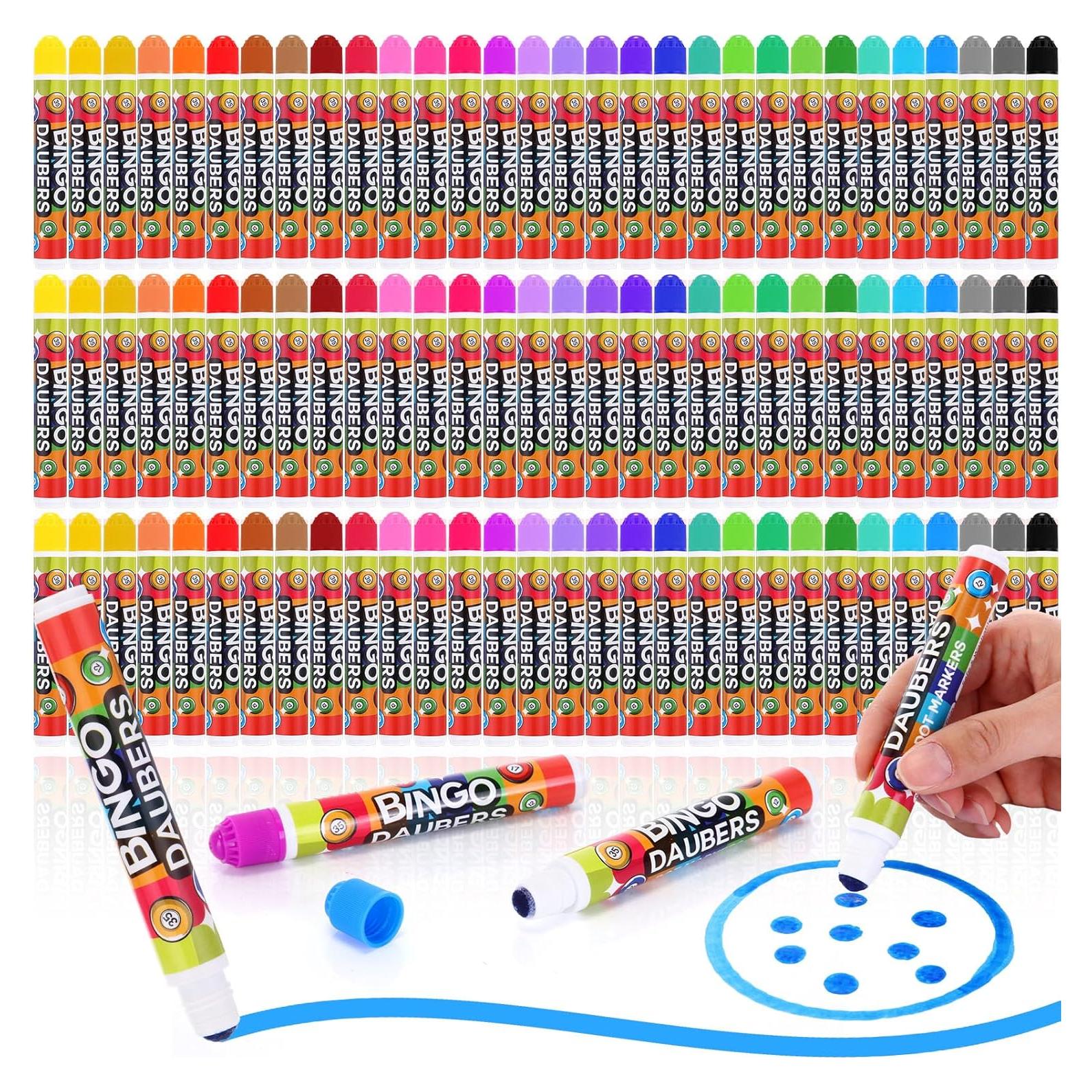 Marcadores de Bingo Crtiin 90 Piezas 30 Colores 12 ml