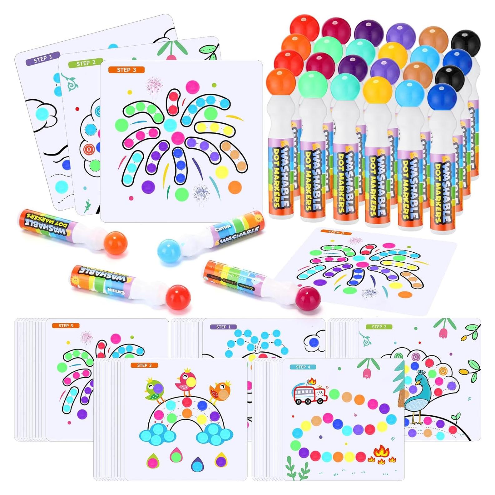 Conjunto de Marcadores de Puntos Crtiin 105 Pack - 60 Colores